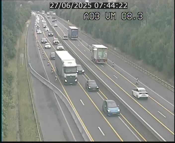 <h2>Traffic live webcam Luxembourg Bettembourg - A3 - BK 8.3 - direction France</h2>