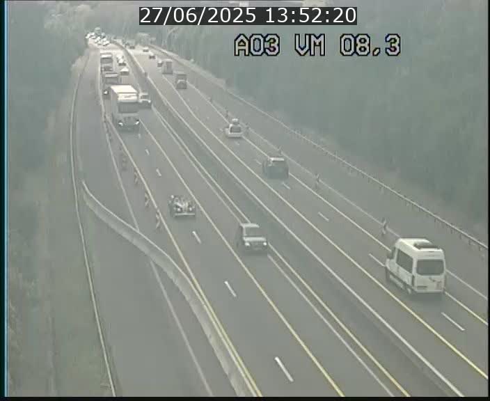 <h2>Traffic live webcam Luxembourg Bettembourg - A3 - BK 8.3 - direction France</h2>