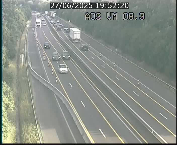 <h2>Traffic live webcam Luxembourg Bettembourg - A3 - BK 8.3 - direction France</h2>