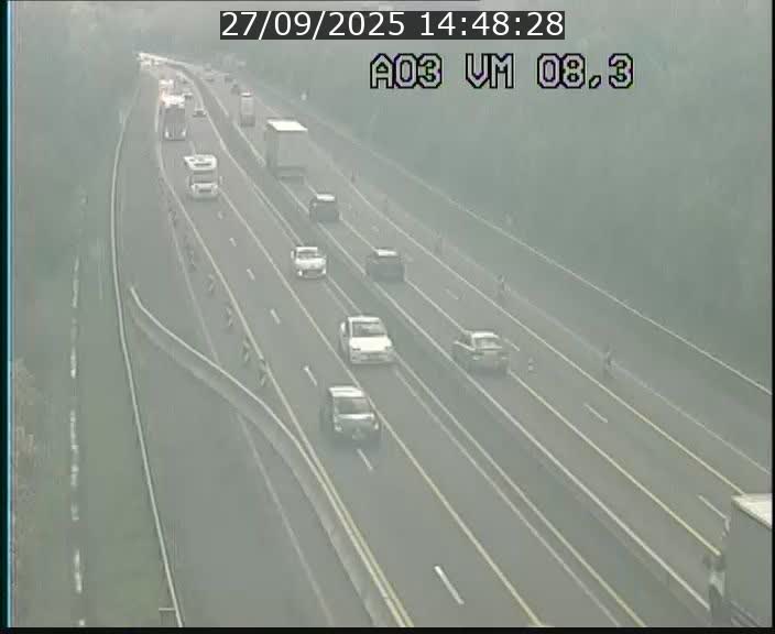 <h2>Traffic live webcam Luxembourg Bettembourg - A3 - BK 8.3 - direction France</h2>