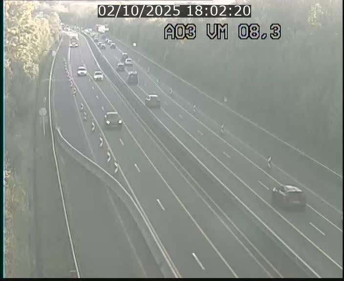 <h2>Traffic live webcam Luxembourg Bettembourg - A3 - BK 8.3 - direction France</h2>