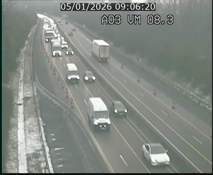<h2>Traffic live webcam Luxembourg Bettembourg - A3 - BK 8.3 - direction France</h2>