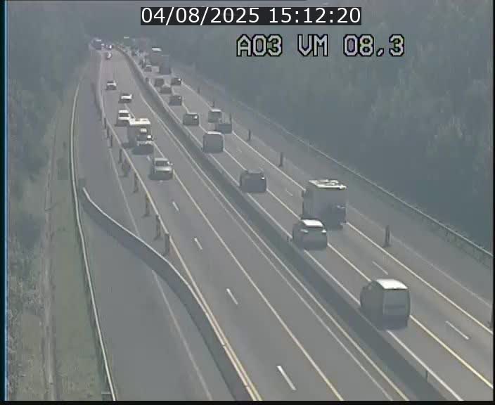 <h2>Traffic live webcam Luxembourg Bettembourg - A3 - BK 8.3 - direction France</h2>