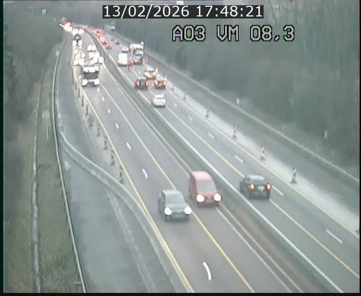 <h2>Traffic live webcam Luxembourg Bettembourg - A3 - BK 8.3 - direction France</h2>