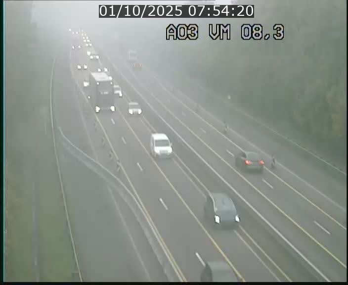 <h2>Traffic live webcam Luxembourg Bettembourg - A3 - BK 8.3 - direction France</h2>