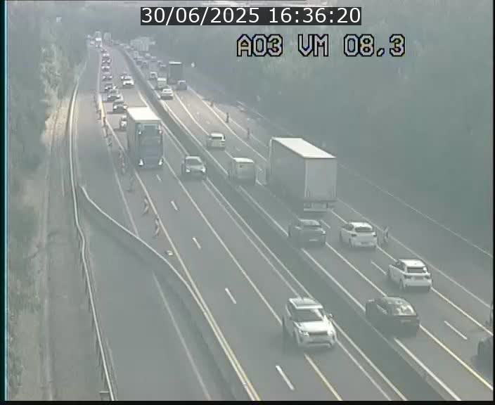 <h2>Traffic live webcam Luxembourg Bettembourg - A3 - BK 8.3 - direction France</h2>