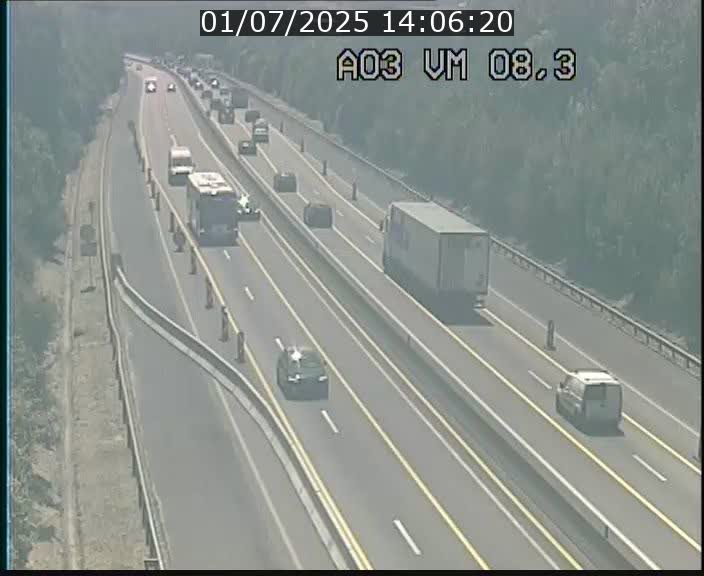 <h2>Traffic live webcam Luxembourg Bettembourg - A3 - BK 8.3 - direction France</h2>