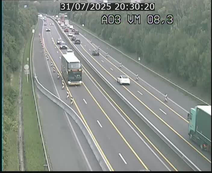 <h2>Traffic live webcam Luxembourg Bettembourg - A3 - BK 8.3 - direction France</h2>