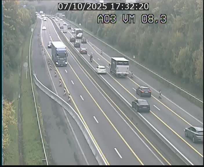 <h2>Traffic live webcam Luxembourg Bettembourg - A3 - BK 8.3 - direction France</h2>