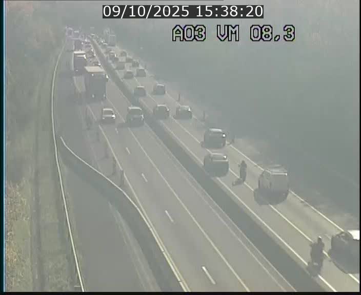 <h2>Traffic live webcam Luxembourg Bettembourg - A3 - BK 8.3 - direction France</h2>