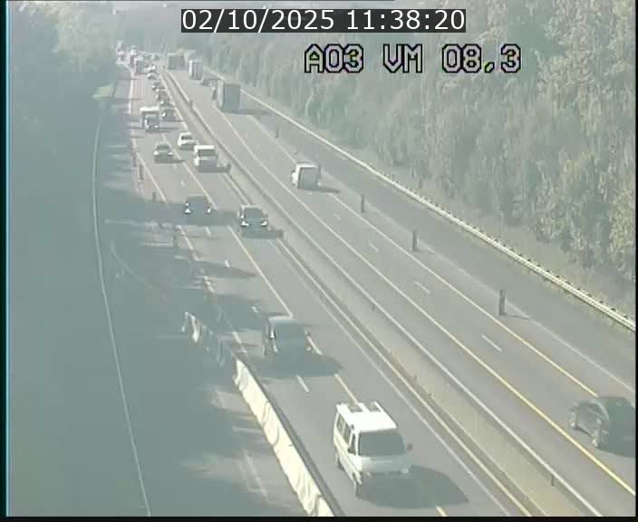 <h2>Traffic live webcam Luxembourg Bettembourg - A3 - BK 8.3 - direction France</h2>