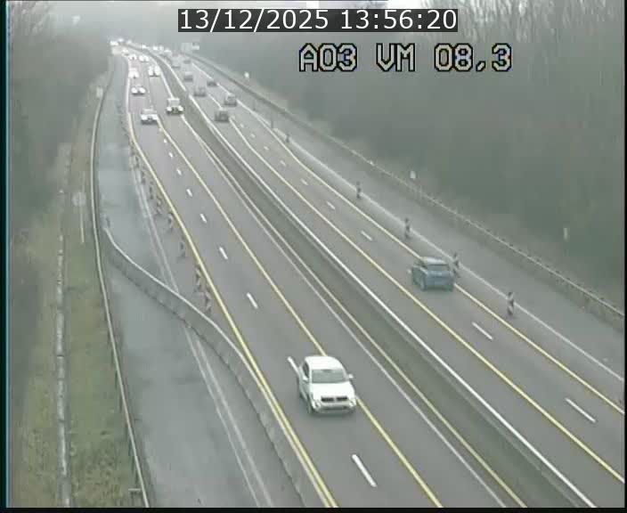 <h2>Traffic live webcam Luxembourg Bettembourg - A3 - BK 8.3 - direction France</h2>