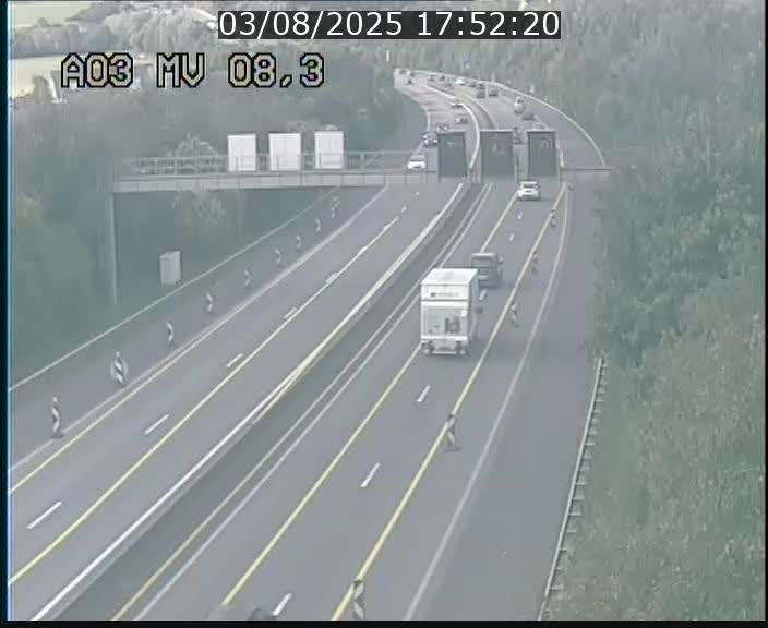Webcam Autoroute après la Croix de Bettembourg en direction de Luxembourg sur l'A3