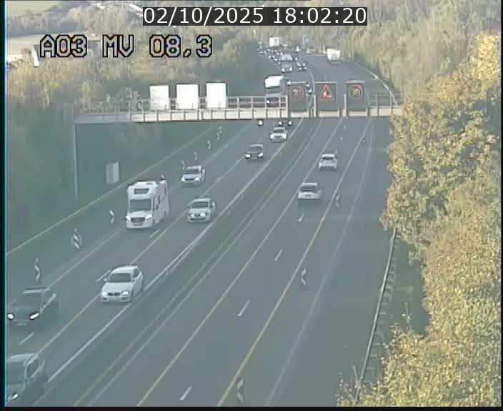 <h2>Webcam Autoroute après la Croix de Bettembourg en direction de Luxembourg sur l'A3</h2>