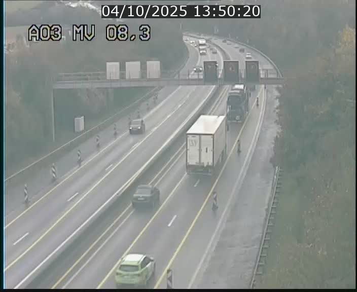 <h2>Webcam Autoroute après la Croix de Bettembourg en direction de Luxembourg sur l'A3</h2>