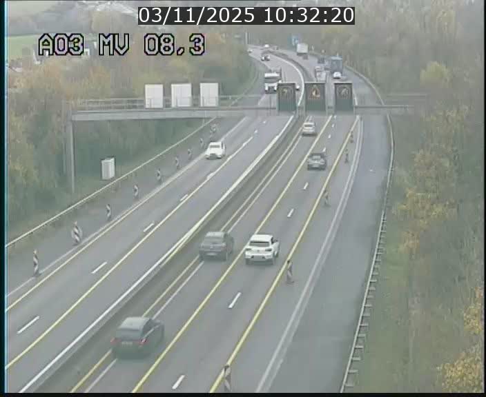 <h2>Webcam Autoroute après la Croix de Bettembourg en direction de Luxembourg sur l'A3</h2>