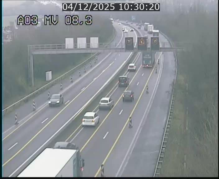 <h2>Webcam Autoroute après la Croix de Bettembourg en direction de Luxembourg sur l'A3</h2>