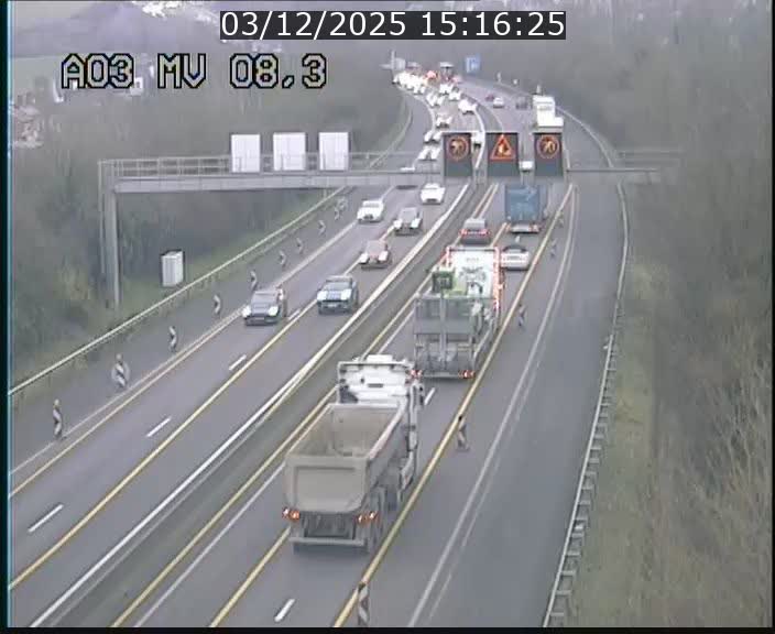<h2>Webcam Autoroute après la Croix de Bettembourg en direction de Luxembourg sur l'A3</h2>