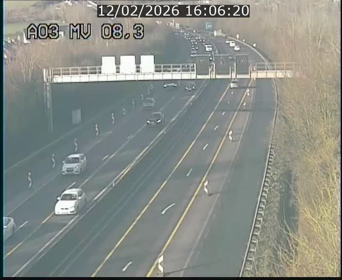 <h2>Webcam Autoroute après la Croix de Bettembourg en direction de Luxembourg sur l'A3</h2>