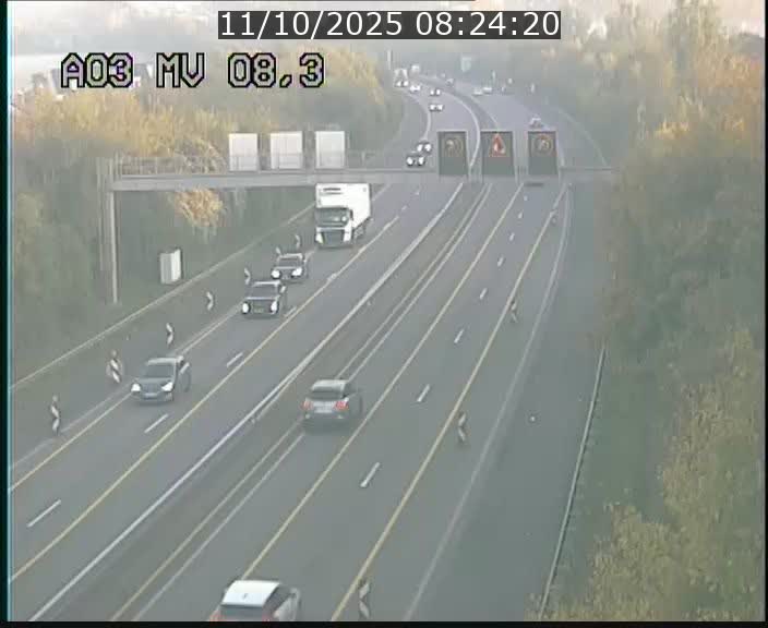 <h2>Webcam Autoroute après la Croix de Bettembourg en direction de Luxembourg sur l'A3</h2>