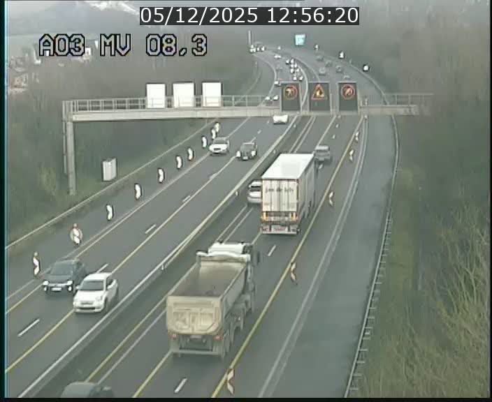 <h2>Webcam Autoroute après la Croix de Bettembourg en direction de Luxembourg sur l'A3</h2>