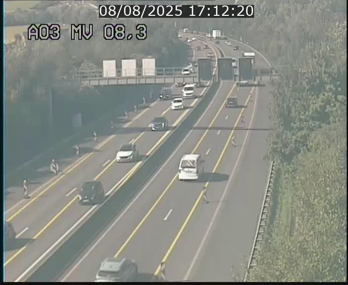 <h2>Webcam Autoroute après la Croix de Bettembourg en direction de Luxembourg sur l'A3</h2>
