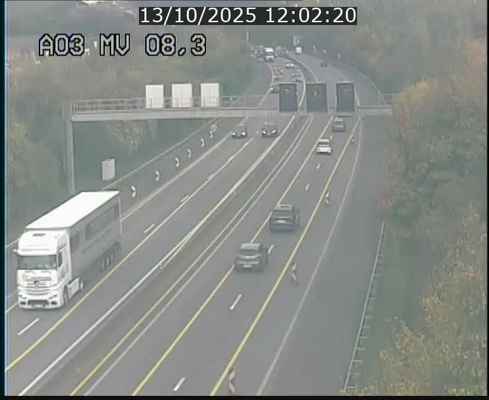 <h2>Webcam Autoroute après la Croix de Bettembourg en direction de Luxembourg sur l'A3</h2>