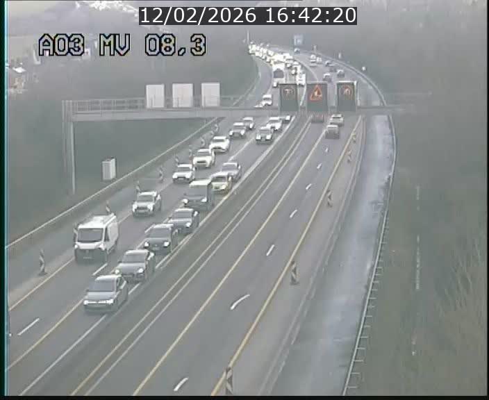 <h2>Webcam Autoroute après la Croix de Bettembourg en direction de Luxembourg sur l'A3</h2>