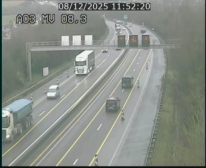 <h2>Webcam Autoroute après la Croix de Bettembourg en direction de Luxembourg sur l'A3</h2>