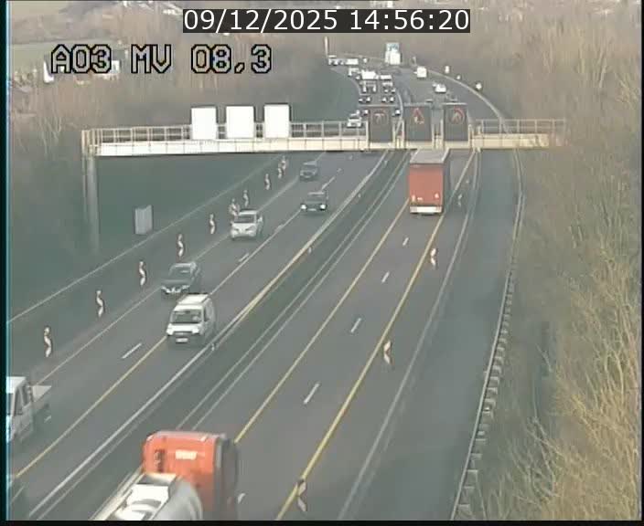 <h2>Webcam Autoroute après la Croix de Bettembourg en direction de Luxembourg sur l'A3</h2>