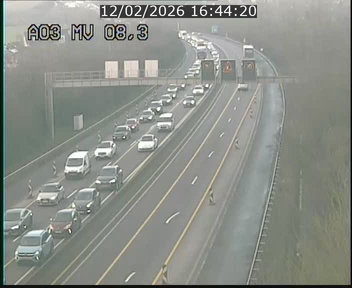 <h2>Webcam Autoroute après la Croix de Bettembourg en direction de Luxembourg sur l'A3</h2>