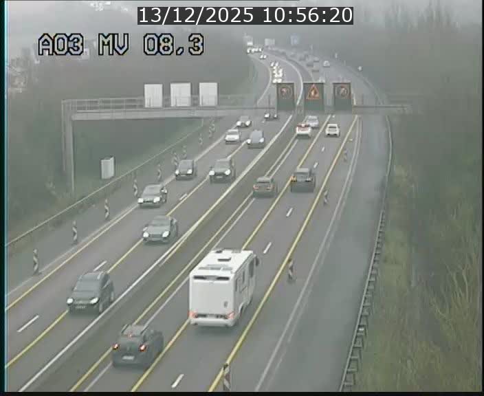<h2>Webcam Autoroute après la Croix de Bettembourg en direction de Luxembourg sur l'A3</h2>