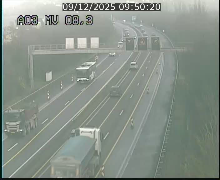 <h2>Webcam Autoroute après la Croix de Bettembourg en direction de Luxembourg sur l'A3</h2>