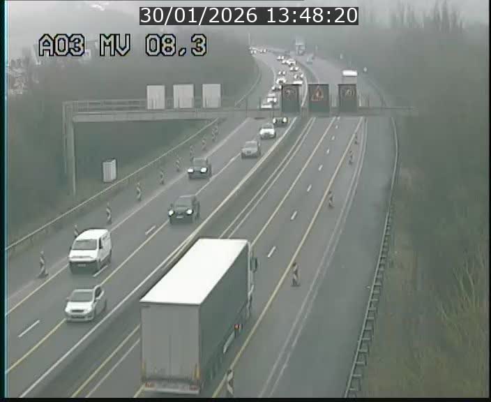 <h2>Webcam Autoroute après la Croix de Bettembourg en direction de Luxembourg sur l'A3</h2>