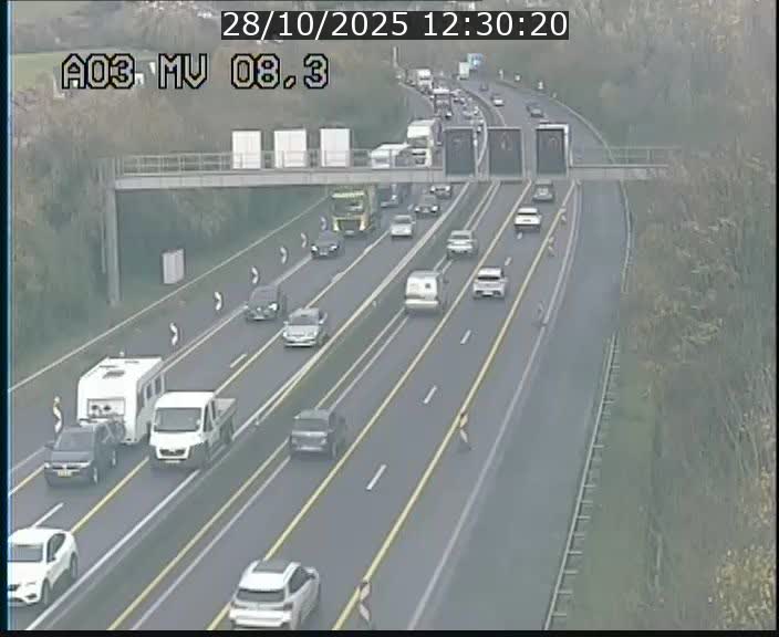 <h2>Webcam Autoroute après la Croix de Bettembourg en direction de Luxembourg sur l'A3</h2>