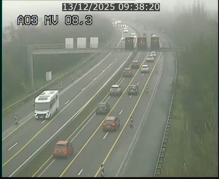 <h2>Webcam Autoroute après la Croix de Bettembourg en direction de Luxembourg sur l'A3</h2>