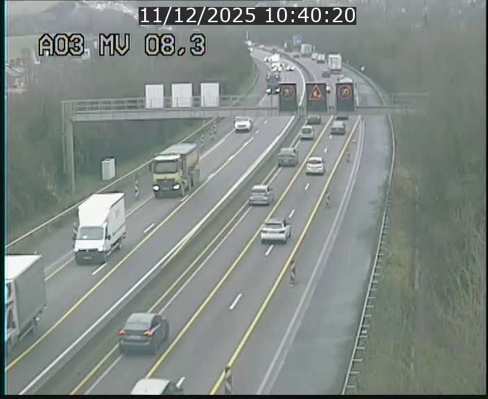 <h2>Webcam Autoroute après la Croix de Bettembourg en direction de Luxembourg sur l'A3</h2>