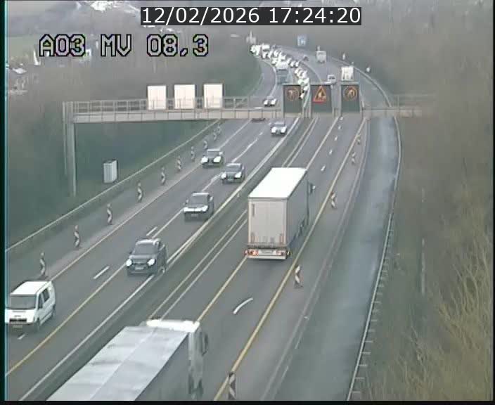 <h2>Webcam Autoroute après la Croix de Bettembourg en direction de Luxembourg sur l'A3</h2>