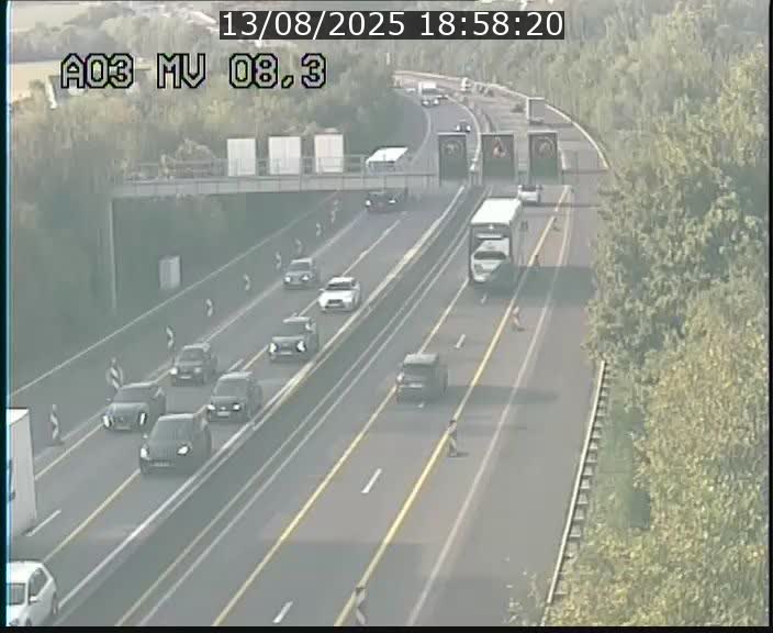 <h2>Webcam Autoroute après la Croix de Bettembourg en direction de Luxembourg sur l'A3</h2>
