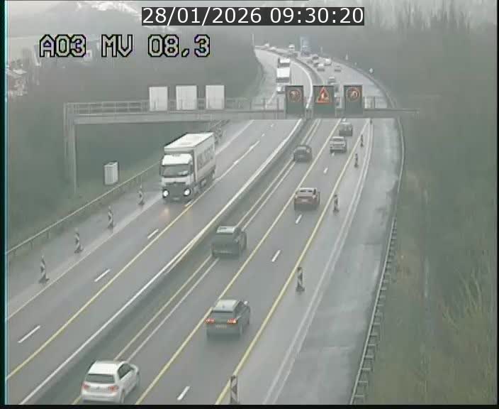 <h2>Webcam Autoroute après la Croix de Bettembourg en direction de Luxembourg sur l'A3</h2>