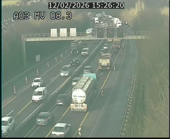 <h2>Webcam Autoroute après la Croix de Bettembourg en direction de Luxembourg sur l'A3</h2>
