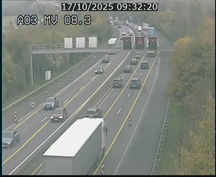 <h2>Webcam Autoroute après la Croix de Bettembourg en direction de Luxembourg sur l'A3</h2>
