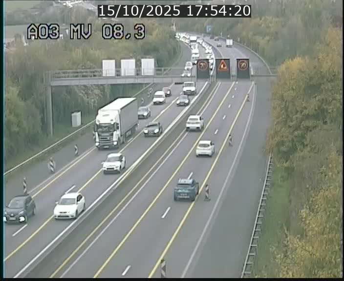 <h2>Webcam Autoroute après la Croix de Bettembourg en direction de Luxembourg sur l'A3</h2>