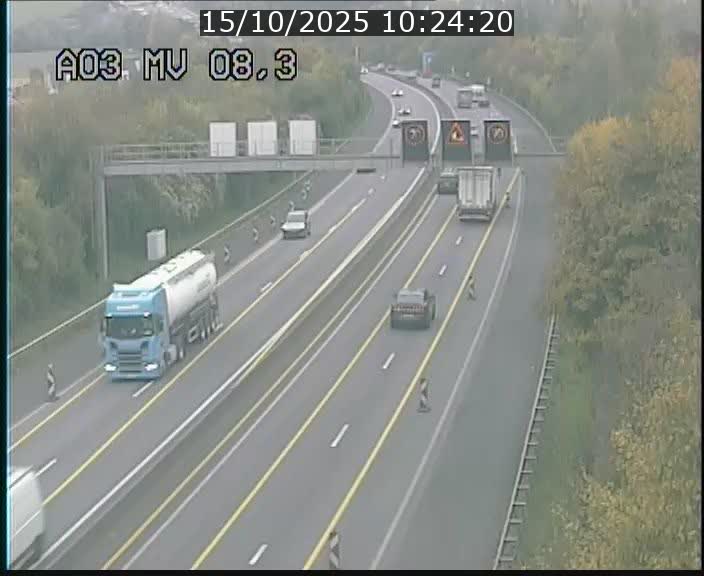 <h2>Webcam Autoroute après la Croix de Bettembourg en direction de Luxembourg sur l'A3</h2>