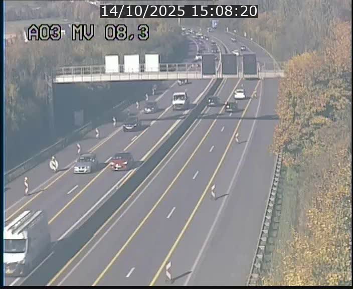 <h2>Webcam Autoroute après la Croix de Bettembourg en direction de Luxembourg sur l'A3</h2>