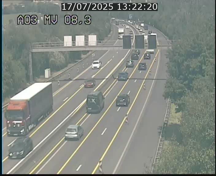 Webcam Autoroute après la Croix de Bettembourg en direction de Luxembourg sur l'A3