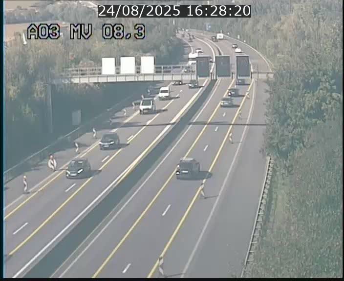 <h2>Webcam Autoroute après la Croix de Bettembourg en direction de Luxembourg sur l'A3</h2>