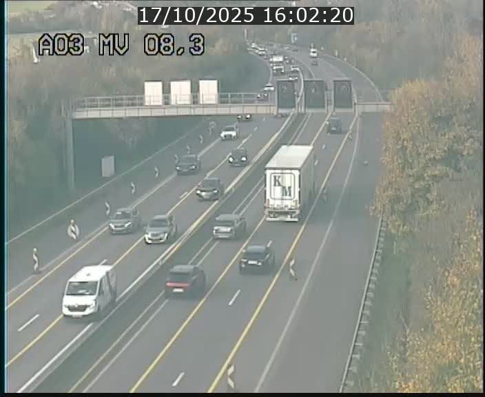 <h2>Webcam Autoroute après la Croix de Bettembourg en direction de Luxembourg sur l'A3</h2>