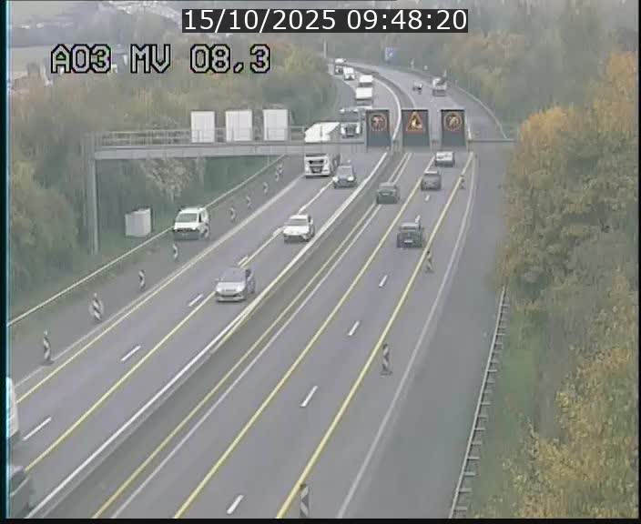 <h2>Webcam Autoroute après la Croix de Bettembourg en direction de Luxembourg sur l'A3</h2>