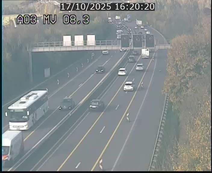 <h2>Webcam Autoroute après la Croix de Bettembourg en direction de Luxembourg sur l'A3</h2>